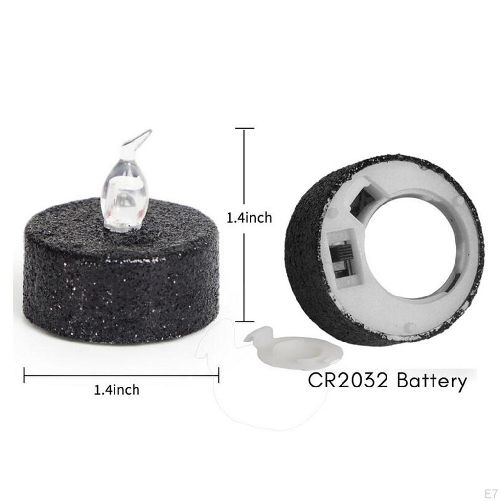 12Pcs Battery Tea Lights Flickering Flameless for Xmas Halloween Decoration