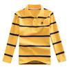YUBAOBEI Boys Polo Shirt Spring and Autumn Children Clothing Long Sleeved Lapel Stripe T-Shirt for 1-13 Years Old Kids