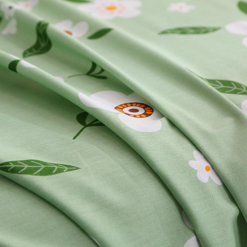 Simple Cotton Bed Sheet for Double Bed - Suitable for Summer & Student Dormitory, 40 Count, All Seasons