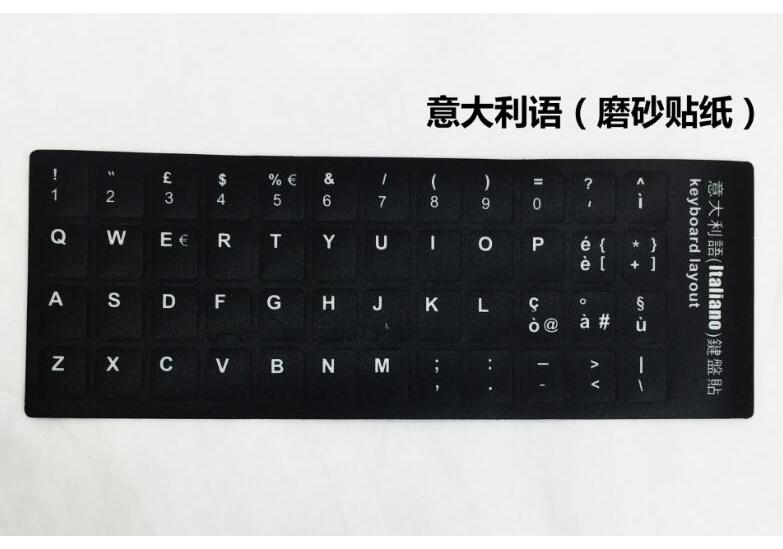 Multi-Language Keyboard Stickers Spanish/English/Russian/Deutsch/Arabic/Italian/Japan Letter Replacement For Laptop Pc Notebook