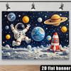 Rocket Launches 2D Flat Wall Fabric Suitable for Homes and Offices - Space-themed Decoration for Indoor and Outdoor Parties