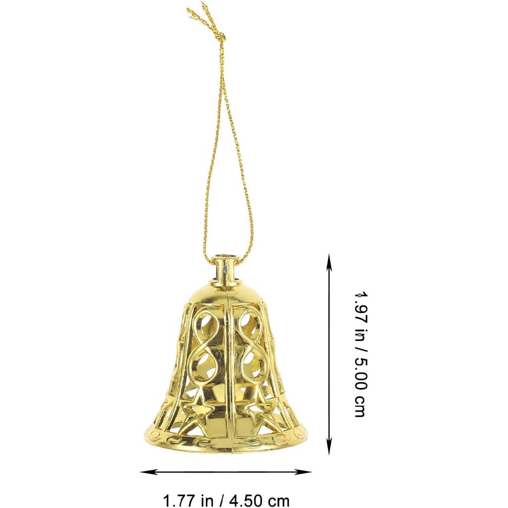 12pcs Christmas Tree Bell Ornaments Festive Hanging Decorations for Winter Theme Parties Safe Plastic Bells for Home Decor Xmas Tree Pendants Holiday