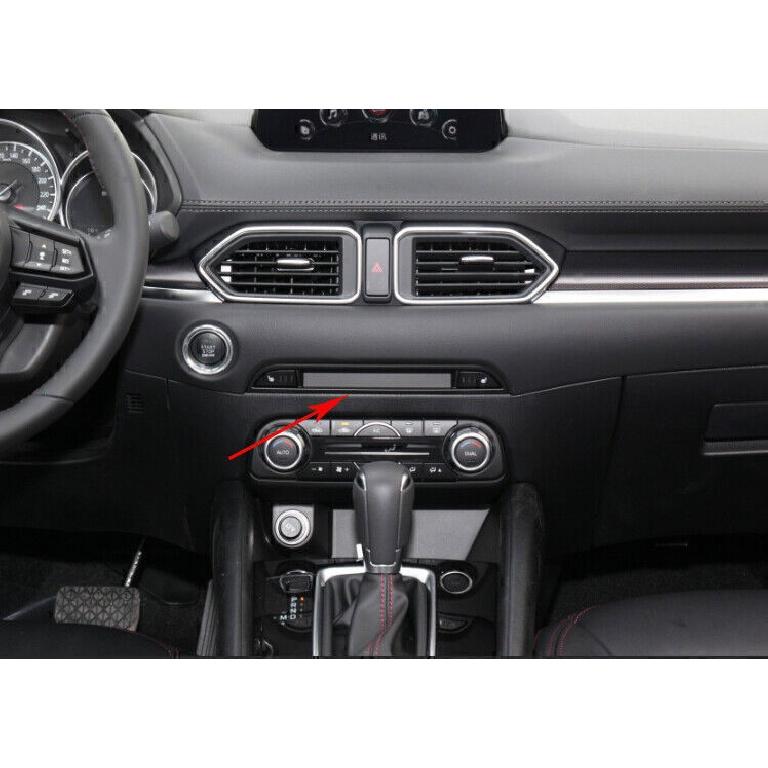 For Mazda CX-5 2017-2024 Black Titanium Center Console Dash CD AC Cover Trim 1PC