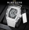 High-Value Fashion Trend Non-Mechanical Transparent Ghost Head Wine Barrel-Shaped Men'S Watch