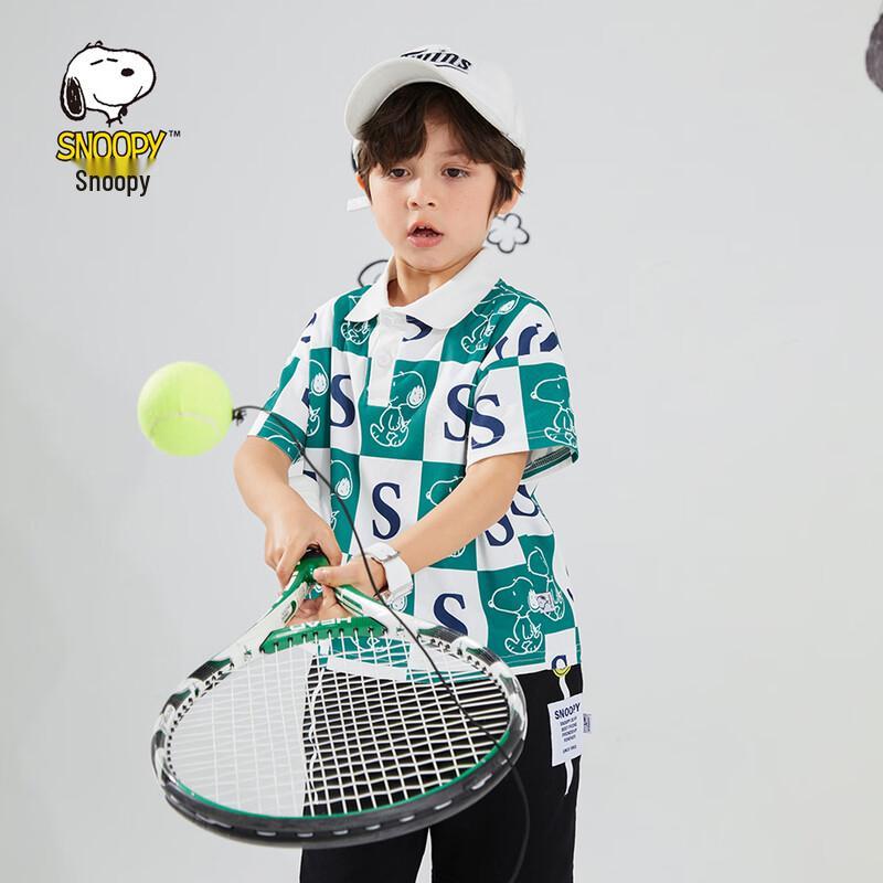 Snoopy Kids  Casual Polo Short Sleeve Shirt 110
