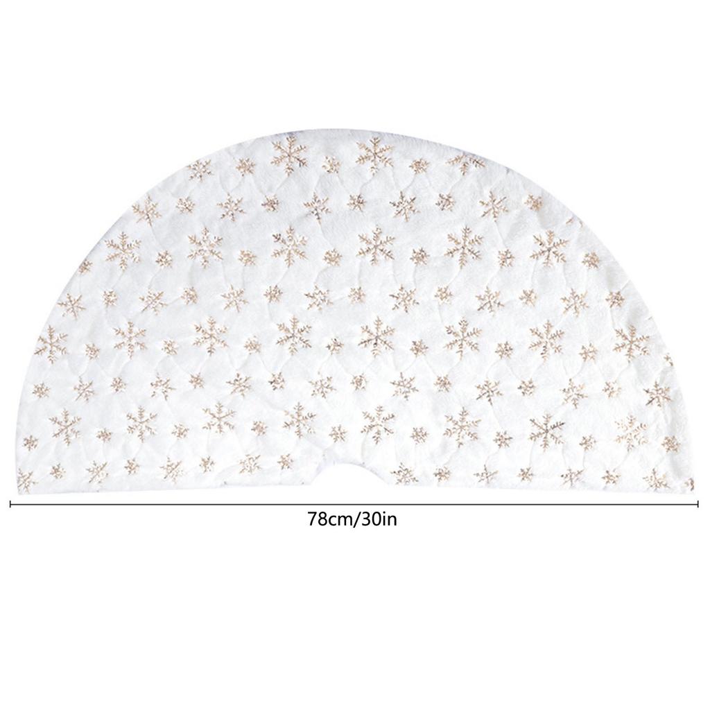 Artificial Christmas Tree Skirt Plush Sequin Embroidered Christmas Decor Holiday Ornament Home Indoor Christmas Party Decoration