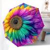 1pc Colorful Sunflower Artwork Umbrella with Plastic Handle,Suitable for All Seasons Home Travel Outdoor UmbrellaB1796
