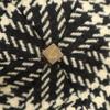 Borsalino Made In Italy Wool Houndstooth Casquette Black Series Women Used