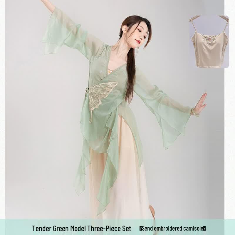 Yi Shi Classical Dance Gradient Gauze Practice & Performance Set