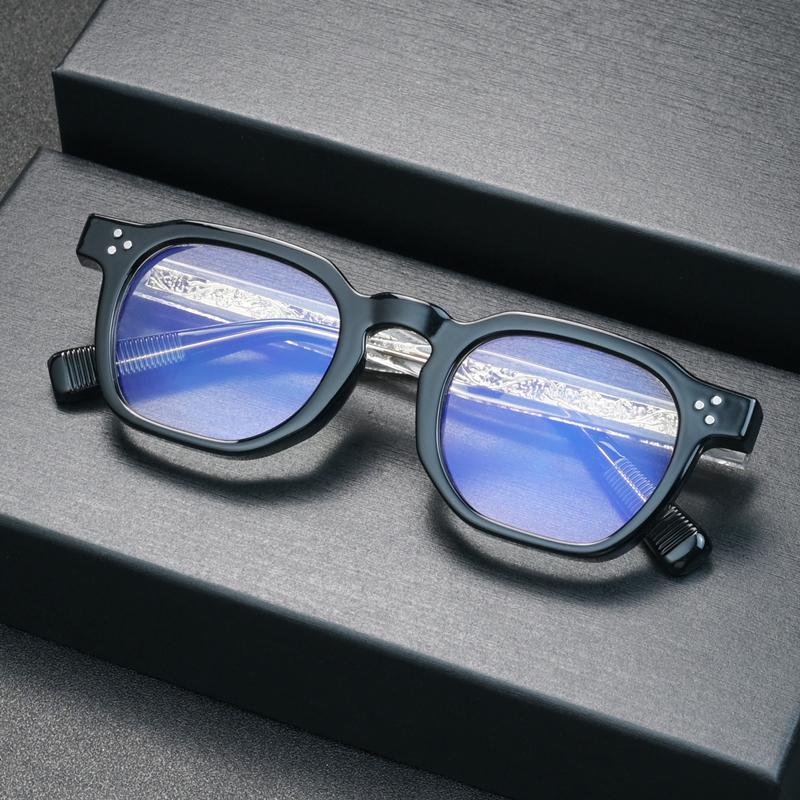 High-Quality Acetate Fiber Board Retro Small Frame Glasses For Men And Women Blue Light Blocking Photochromic Reading Glasses