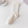 Women's Mid-Calf Ruffled Edge Socks, Autumn Japanese Style, Preppy Sweet Slouch Socks for Mary Jane Shoes
