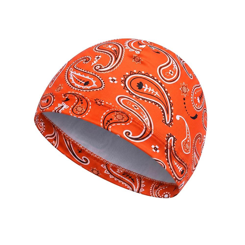 New Paisley Print Hijab Caps Breathable Helmet Liner Pirate Hat Quick Dry Comfortable Bandana Hat Outdoor Activities