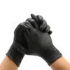 50pcs Rubber Gloves Disposable Black Powder Free Textured Fingertips Gloves for Home Beauty Salon