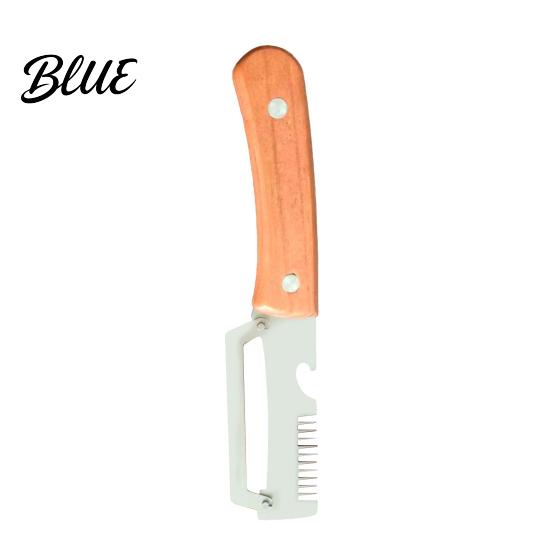 Pineapple Peeler Vegetable with Ergonomic Handle 2-in-1 Fruit And Bottle Opener Paring Knife Wide Curved Blade Kitchen Peeling Tool for Potatoes