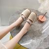 Women's Summer Footwear Fashion  Casual With Medium Heels Square Toe Shoes For Woman 2025 On Sale Lastest Shoe Non Slip