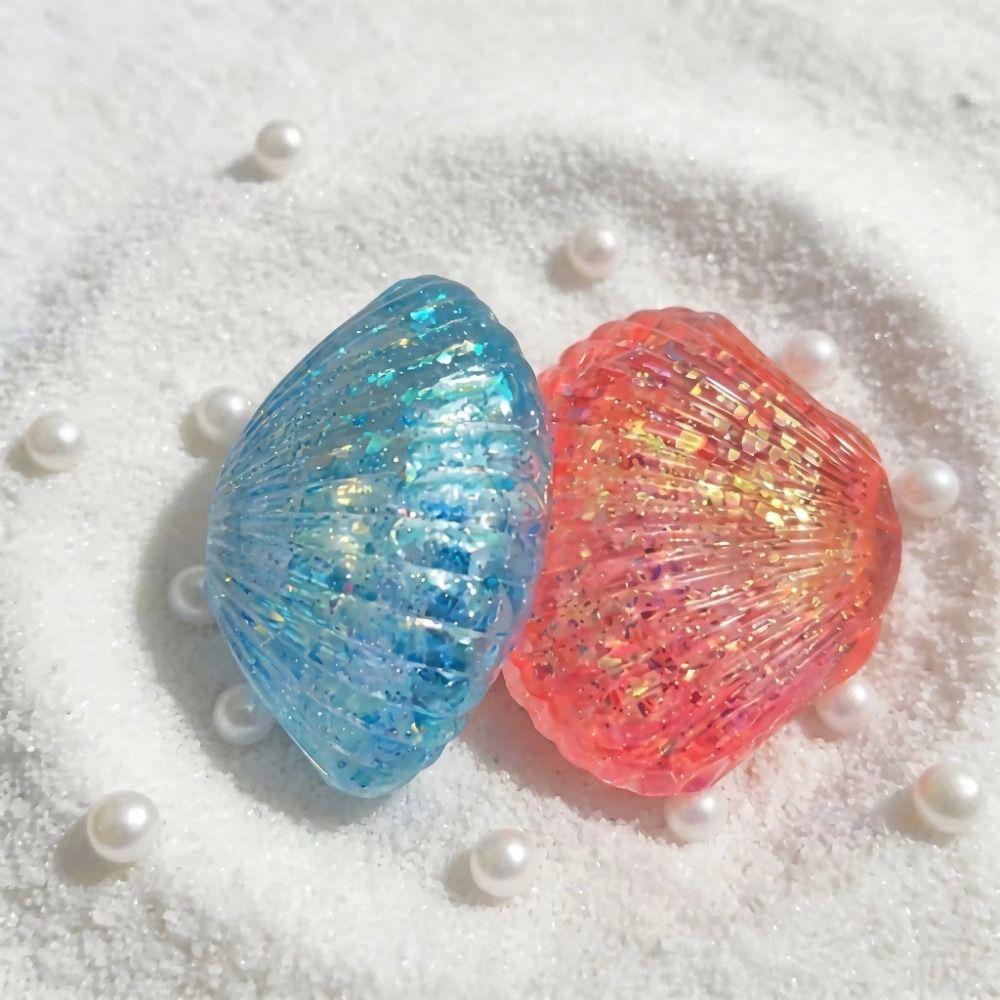 Creative Squeeze Toy Maltose Texture Glitter Shell Squishy Toy Shell Pinching Fun Toy  Office Use
