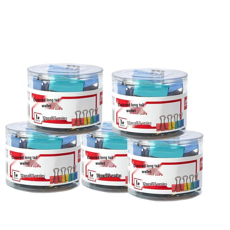 Deli DL Colorful Metal Binder Clips Set