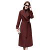 Women's Woolen Lapel Coat - Extra Long, Cotton-Padded Warmth for Autumn & Winter (HR1020)