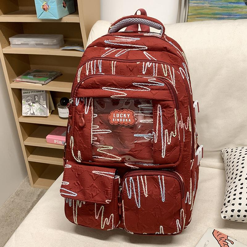 Schoolbags Children Elementary School Girls Junior High School Students High Value Ins Pain Bags Multiple Backpacks