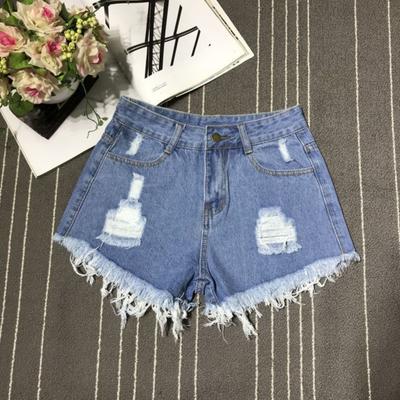 Women's High Waisted Cut Off Denim Shorts Ripped Distressed Frayed Hem Jeans Shorts
