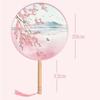 Silk Material Chinese Round Hand Fan Embroidery Design Cheongsam Tang Suit Fan  Wedding Ceremony
