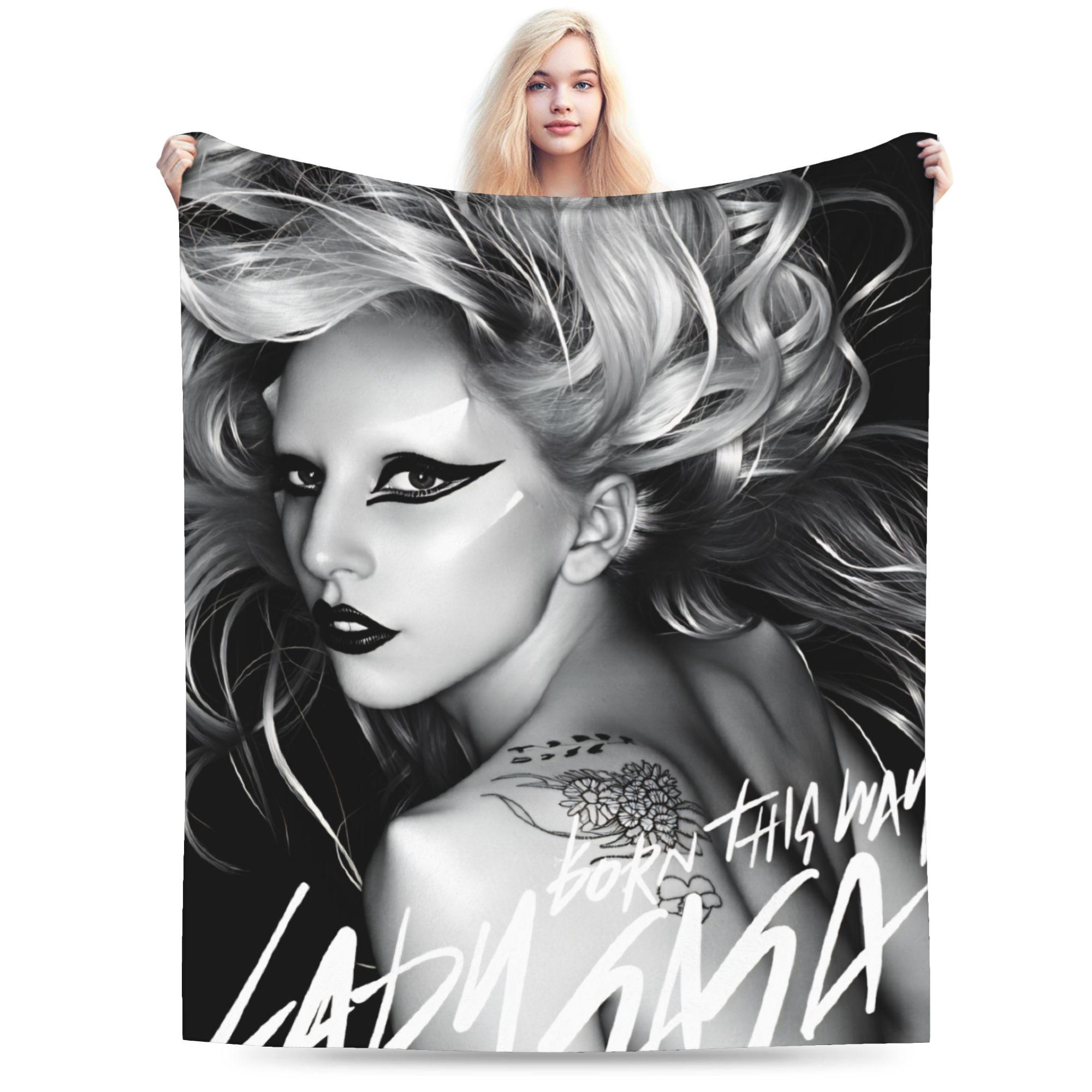 

Lady Gaga The Mayhem Ball 2025 UK Tour Blankets Warm Soft Plush Throw Blanket For Kids Home Decor Flannel Bedspread Bed Cover 80x60in