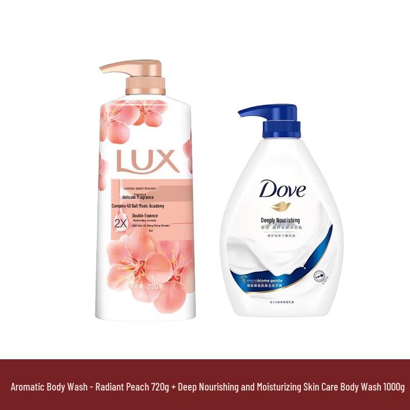 Lux & Dove Shower Gel Combo Pack