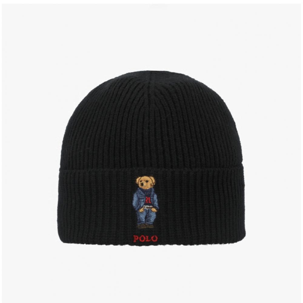 Polo Ralph Lauren Solid Denim Bear Knit Beanie Pc1463 001