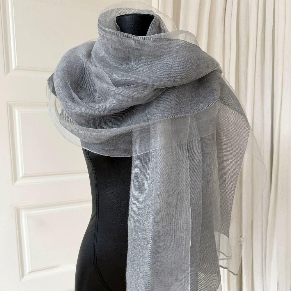 Mulberry Silk Blend Women's Scarf Lightweight Silk Scarf New Fashion Shawl Spring Autumn Outfit