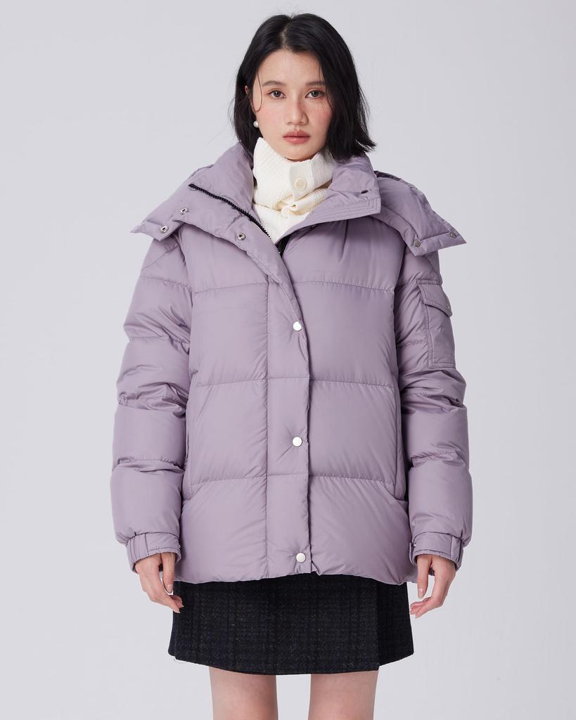 Umo Down Short Cold Loose Plus Sizes Size M Women's Coat, Length, Hooded, Outerwear, Warm, Protection, Lightweight, Waterproof, Fit, Available, Cute,