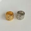 Anello a Nido d'Ape Superfici Interne Lucidate Design Confortevole Fedina Gioiello Trendy Unisex Per Uso Quotidiano