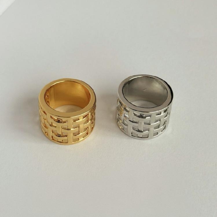 Anello a Nido d'Ape Superfici Interne Lucidate Design Confortevole Fedina Gioiello Trendy Unisex Per Uso Quotidiano