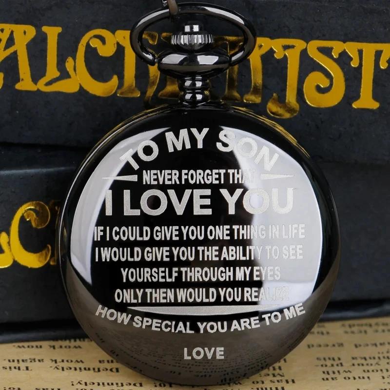 

Discount Classic To My Son Pocket Watch Children I LOVE YOU Clock for Children s Day Kids Birthday Best Gifts Pendant Necklace