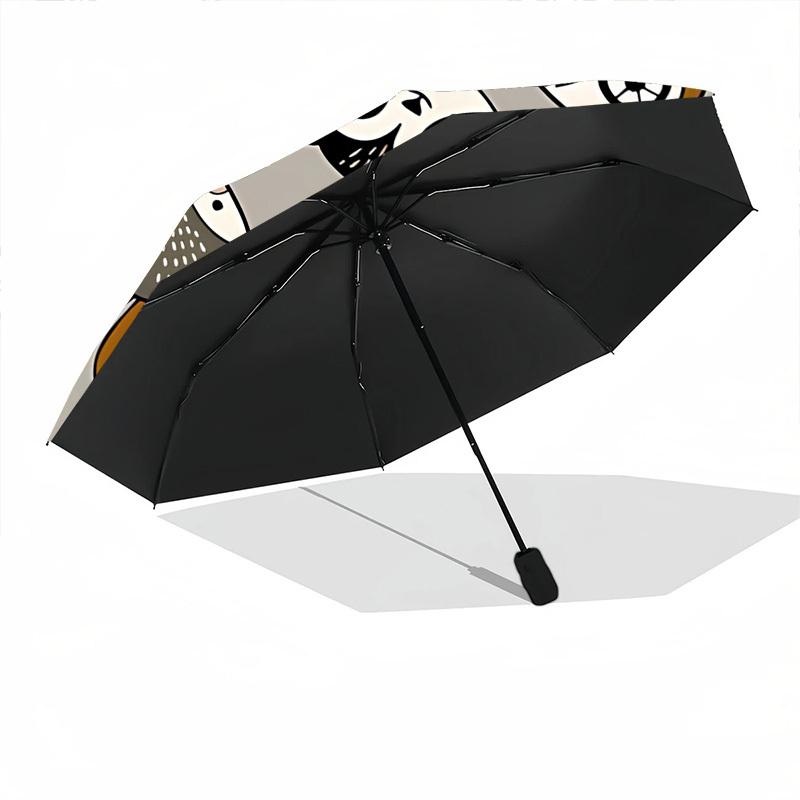 1pc Forest Animals Fashionable Automatic Opening/Closing Folding Umbrella with 8 Bones, Windproof Portable, Daily Use123