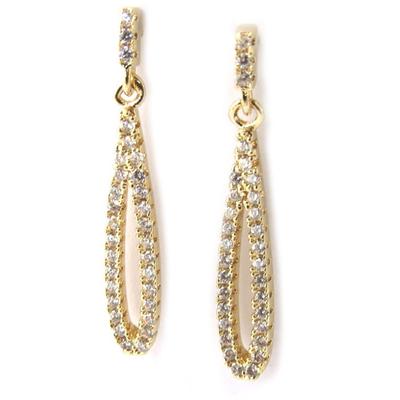[N7115] - Gold Plated Earrings 'Sissi' White Gold