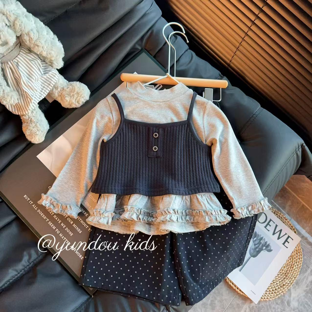 

New Arrival: Children s Long Sleeve Two-Piece Set - Vest, Base Layer, and Pants with Lady Rabbit Hair 80: Height 50-60 cm / 10-15 jin