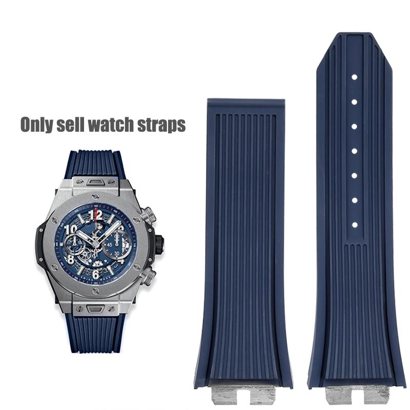 

For Hublot tattoo SANG BLEU fluororubber Watch strap Hengbao 415 414 Quick release For Men VITON Watchband 28*18mm FKM bracelet 28.18mm