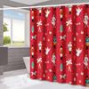 Santa Claus'S Bow Tie Washable Dirt-Resistant Shower Curtain Shower Head Waterproof Polyester Bath Curtain For Home Decor