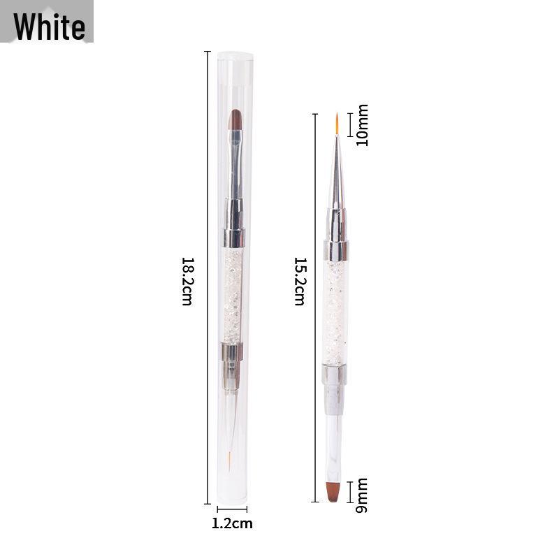 Dual-Ended Stainless Steel Nail Art Brush & Carving Pen