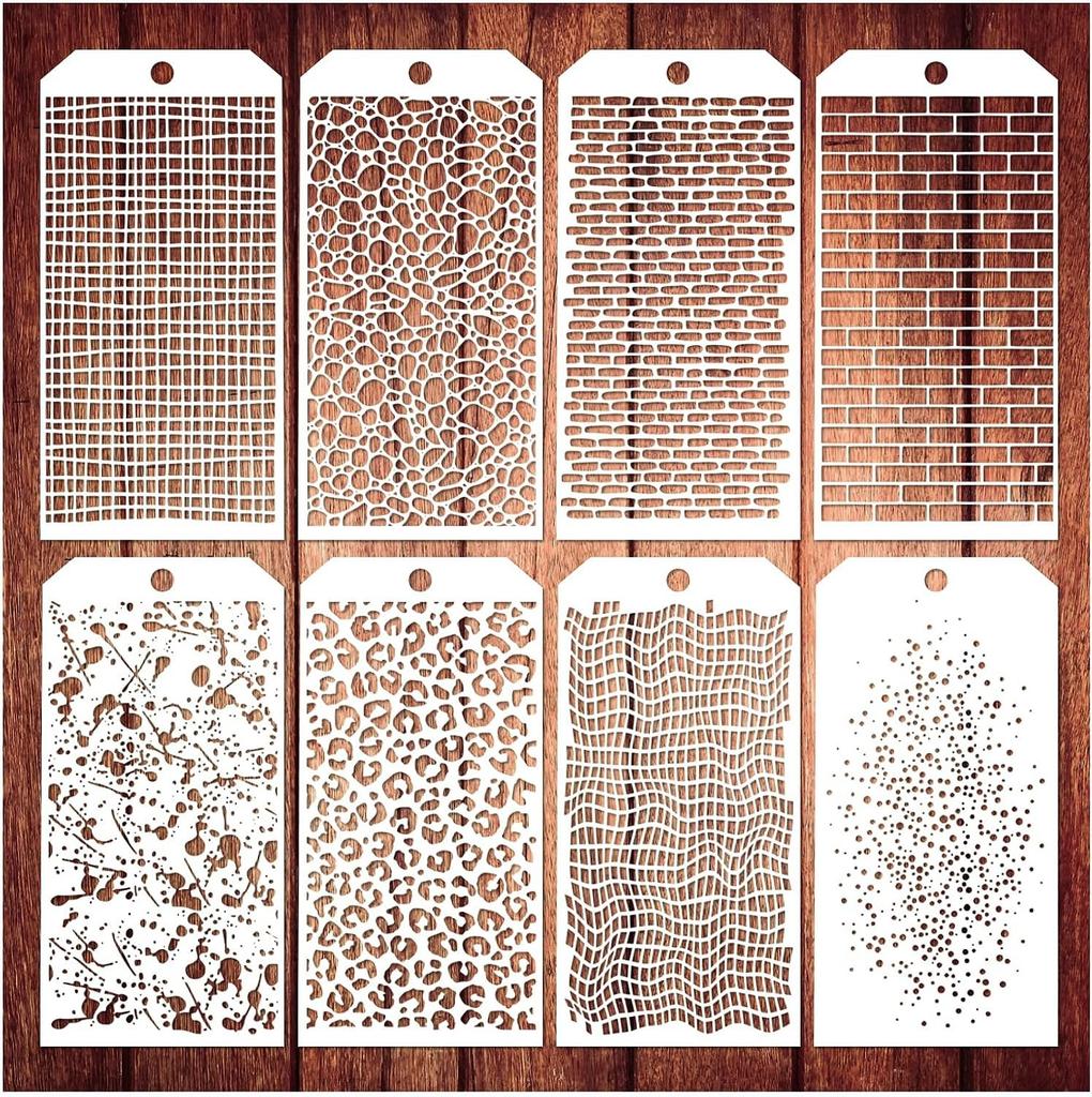 Multifunctional Plastic Painting Template Vintage Hollow Pattern Creative DIY Journal Student Supplies Stationery