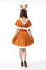 Osseoca Women's Santa Dress, Reindeer Cosplay Costume Set with Bolero, Headband, and Belt, Perfect for Christmas and Parties