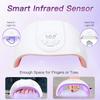 72W UV LED Nail Lamp, 21pcs Beads, Smart Sensor, Fast Curing for Gel Polish