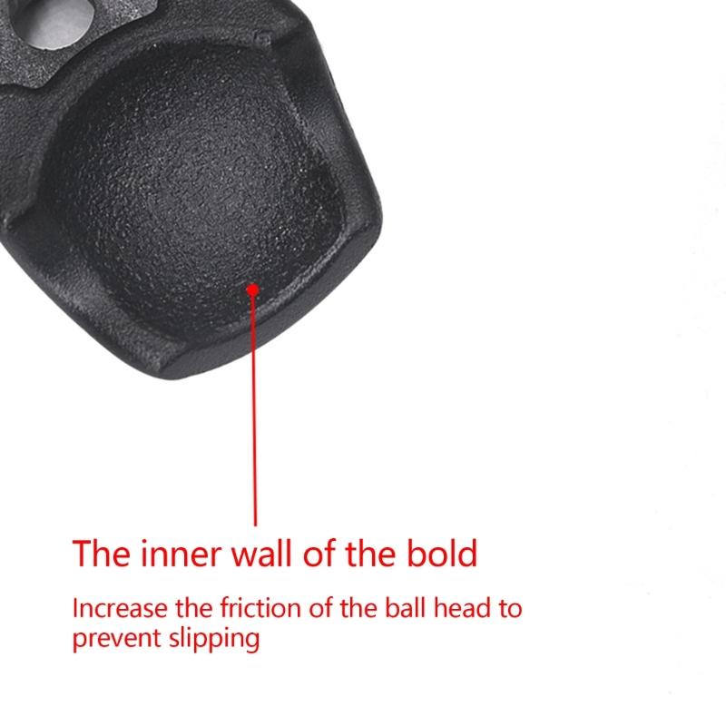 25mm Ballhead Double for Head Clamp Kit Motorcycle Double C for Head Clip Action Camera Bracket