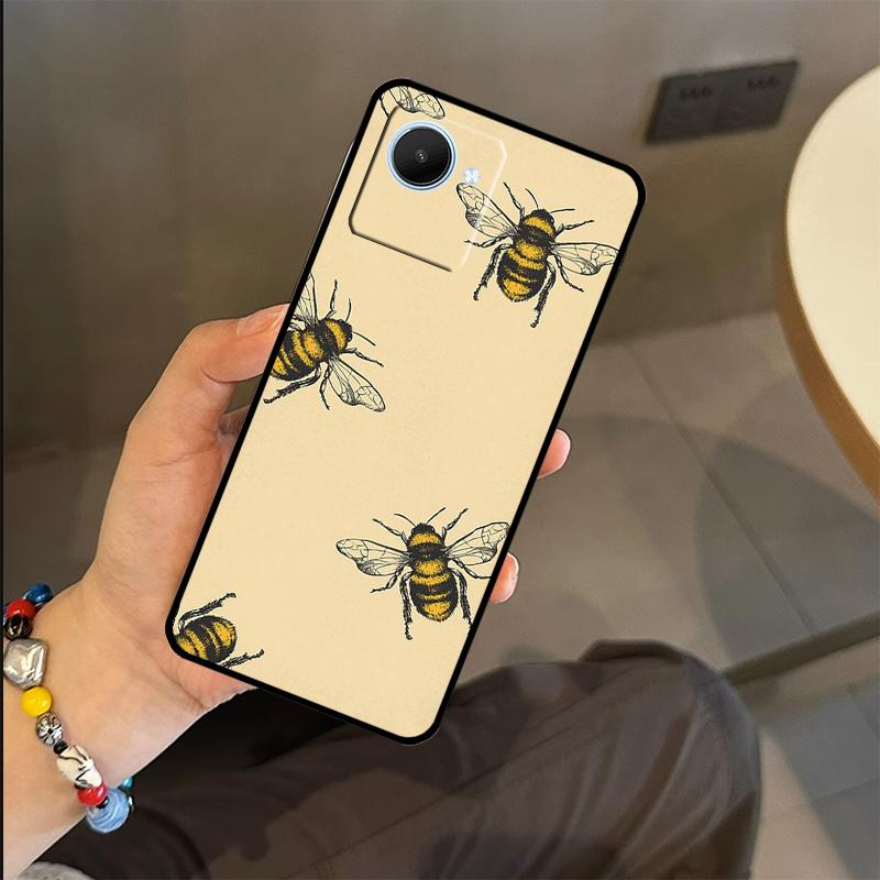 Bee Honey Case For Realme C53 C55 C51 C25 C63 C61 C65 C67 C71 C75 GT6 GT7 Pro 11 12 13 14 15 Pro Plus