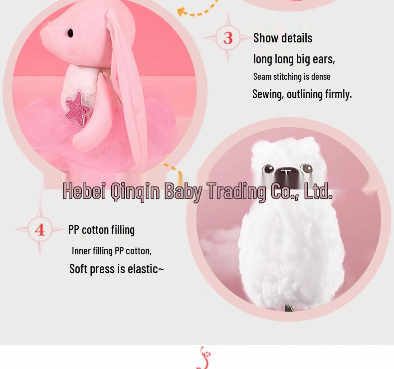 Cute Ballet Rabbit Plush Toy - Little Bunny Stuffed Animal Doll for Girls' Birthdays