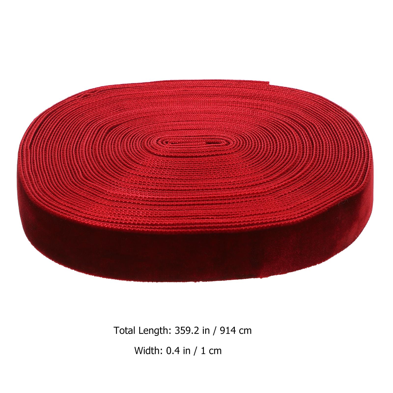 

1 Roll Ribbon 5M Cuttable Diy Decorative Gift Wrapping Ribbon For Christmas Party Craft Wedding Decoration Present Accessory темно-червоний колір