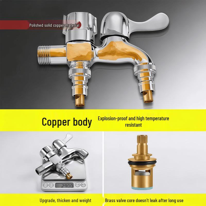 TLXT All-Copper Dual-Use Washing Machine Faucet