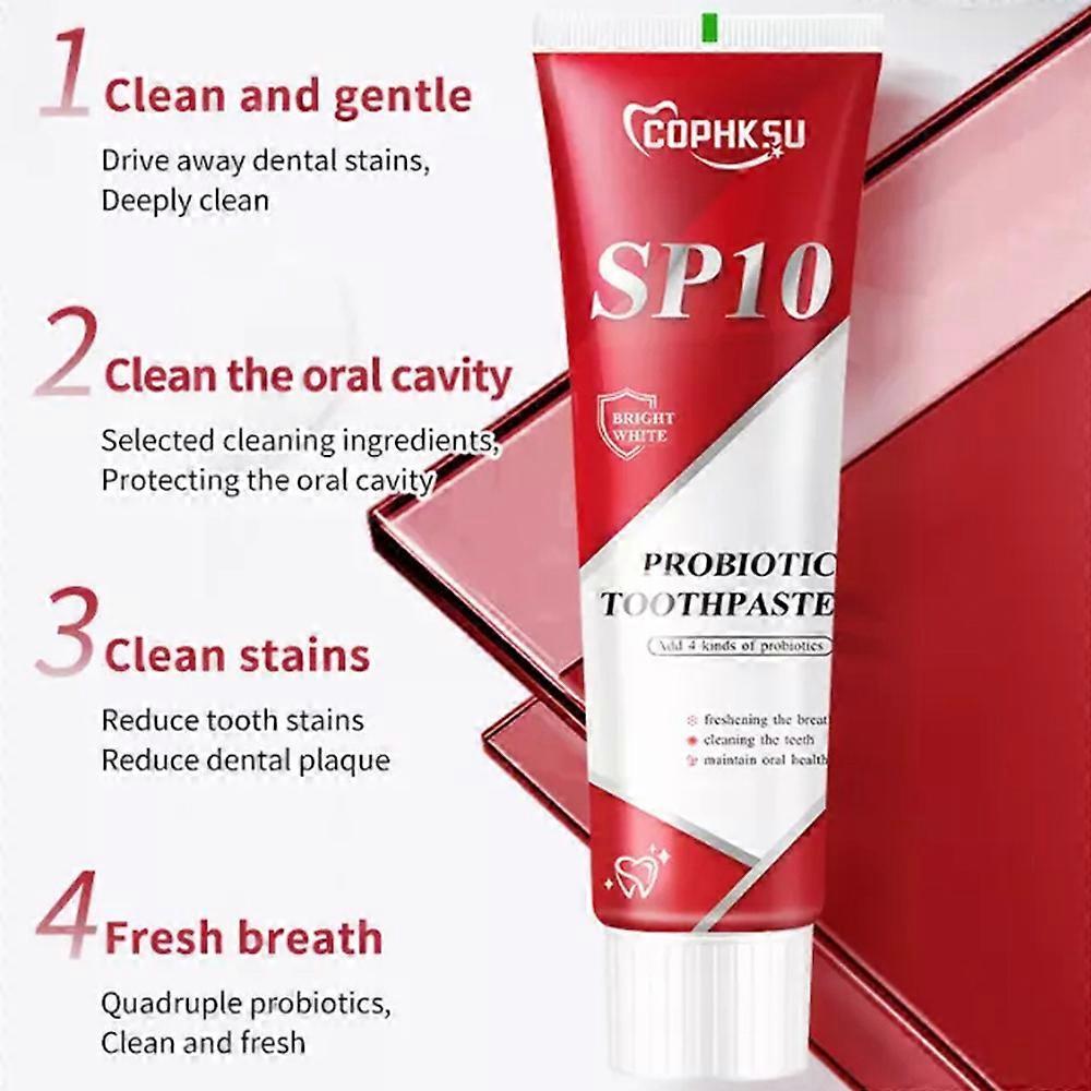 Cophksu Sp10 Probiotic Toothpaste,Sp10 Ultra Whitening Toothpaste,Pasta Dental