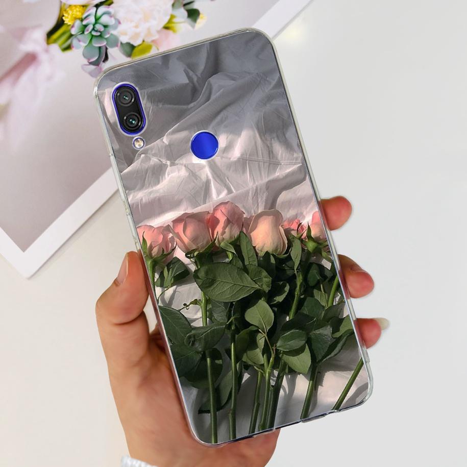 For Xiaomi Redmi Note 7 Case Flower Butterfly Clear Silicone Cover For Redmi Note 7 Pro Note7 Bumper Redmi 7 7A Shockproof Funda