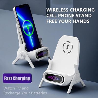 Drahtloser Schnellladeständer, Mini-Stuhl, drahtloses Ladegerät, Telefonhalter, verbesserte drahtlose Ladestation für iPhone, Samsung, Huawei